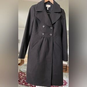 BCBG women’s black trench coat size medium